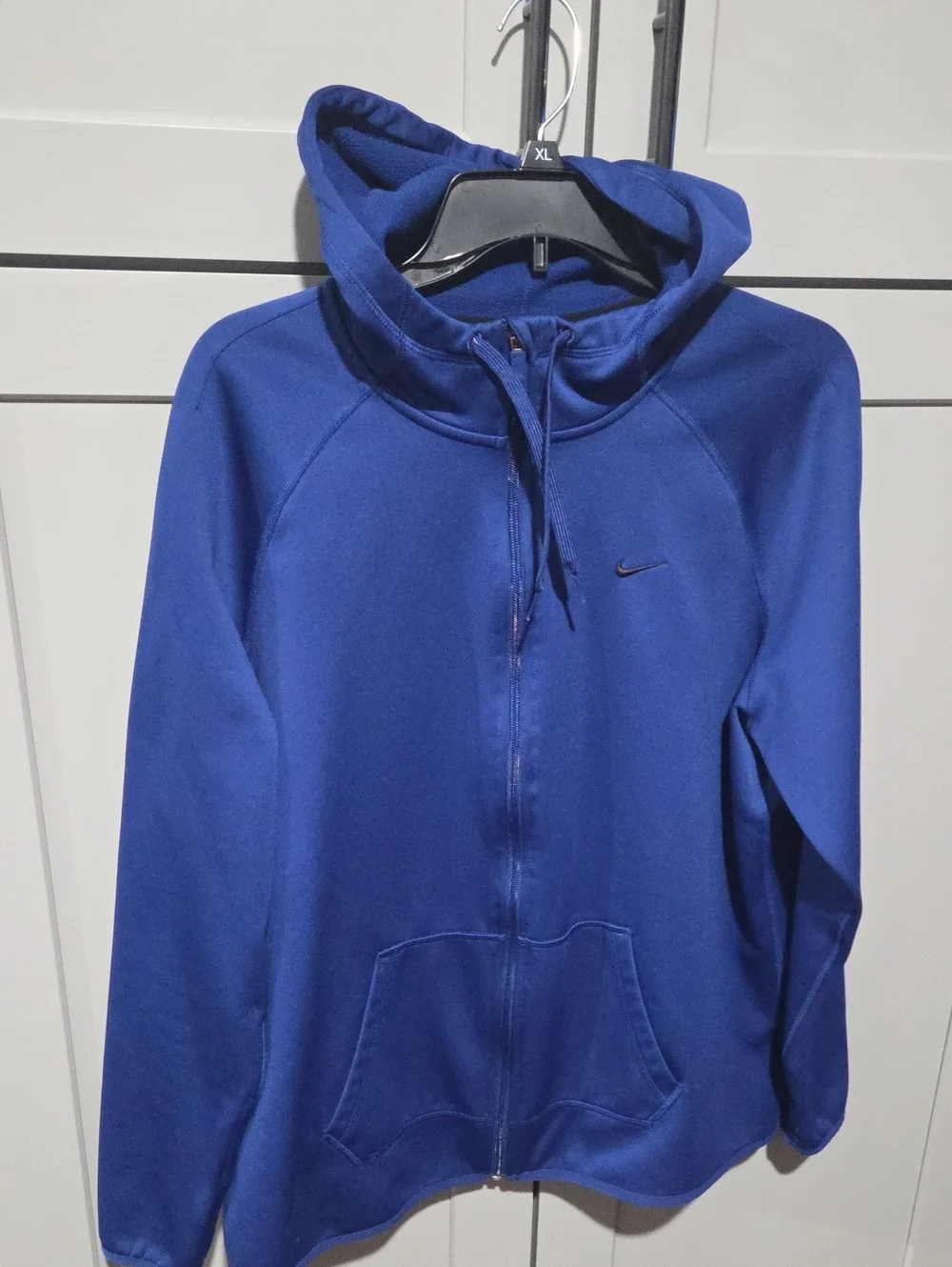 Nike Blue Zip-Up Hoodie with Hood XL.